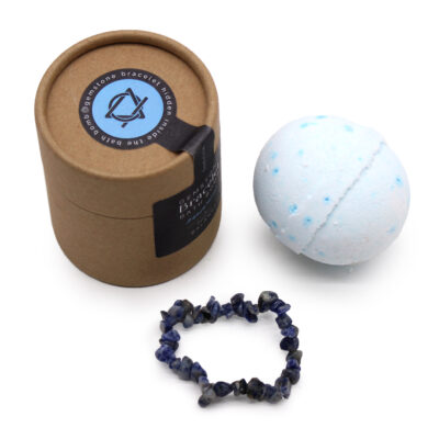 Bomba de Baño Sándalo con Pulsera Sodalita
