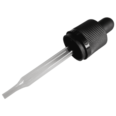 Pipeta gotero negra para botella de 30 ml
