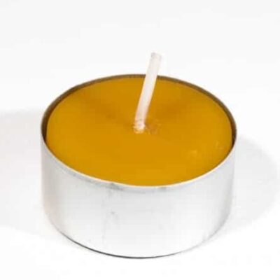 Vela Natural de Té de Cera Pura de Abeja