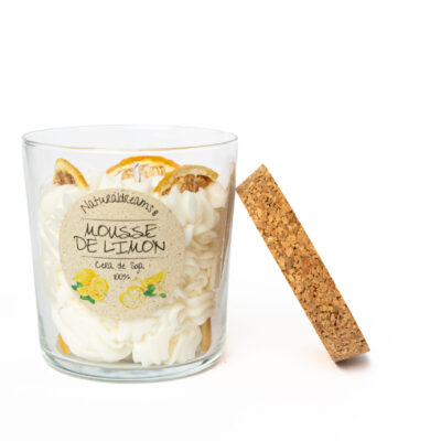 Vela de Cera de Soja Mousse de Limón