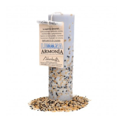 Vela Artesanal con Linaza para Armonia