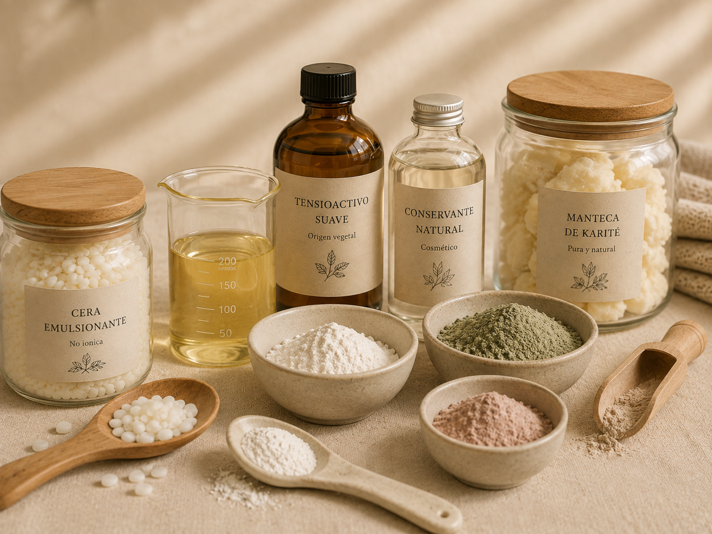 Ingredientes y materias primas para elaborar cosmética natural