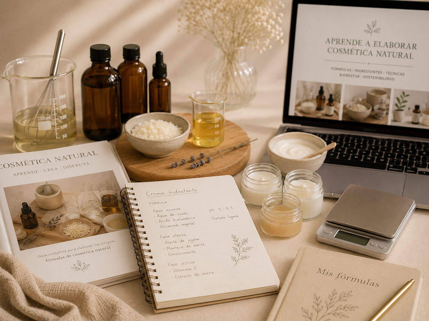Escuela online para aprender a elaborar cosmética natural