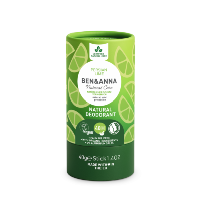 Desodorante natural lima persa Ben & Anna Persian Lime 40 g en envase de cartón sin plástico