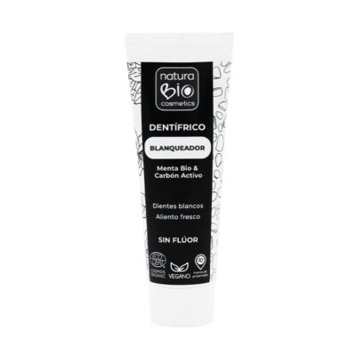 Pasta de Dientes Blanqueadora con Carbón Activo y Menta Bio 75 ml